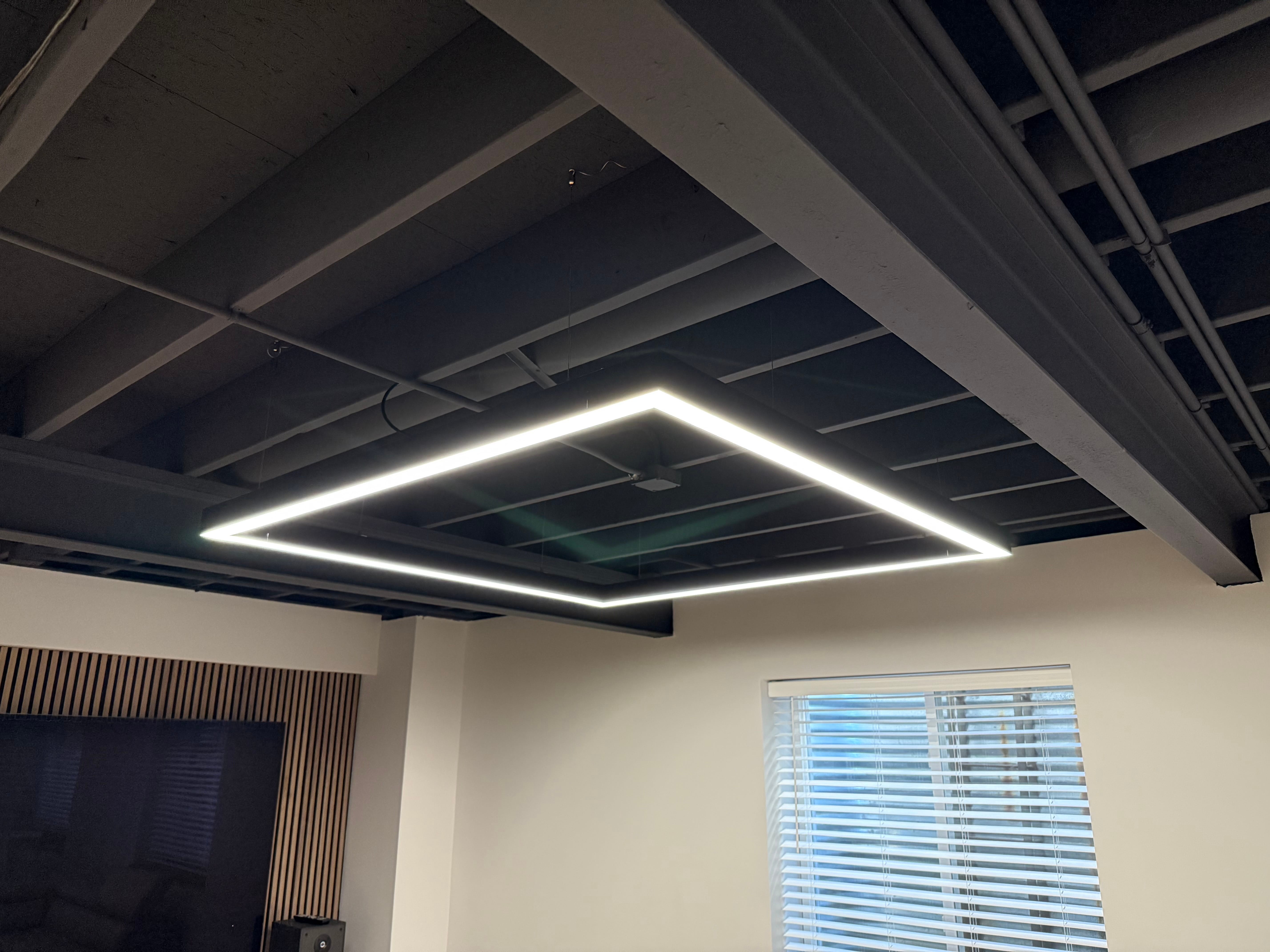 Modern residential lighting fixture installation with professional wiring in Chicago area home